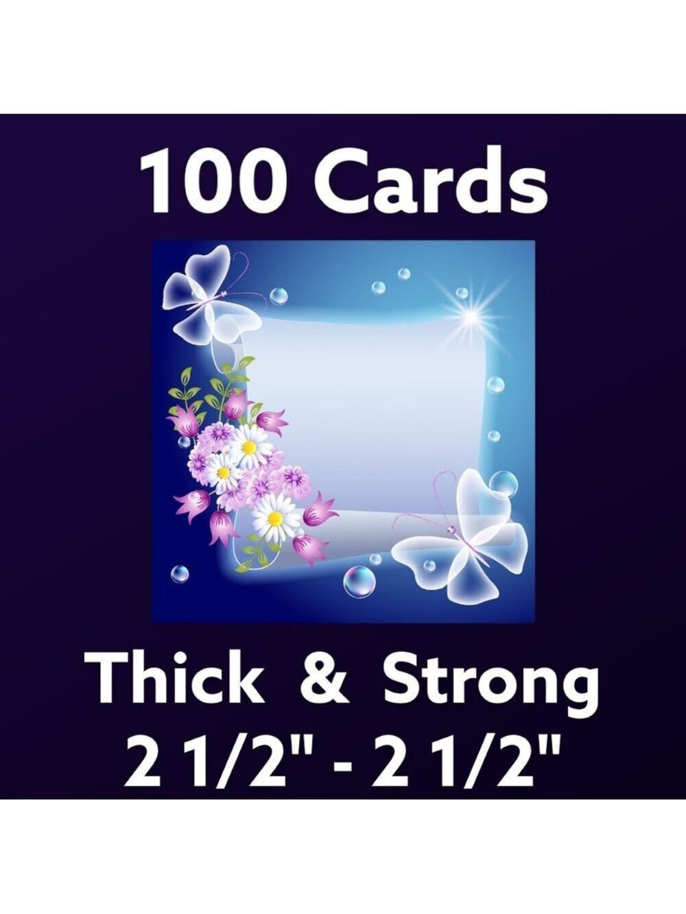 100 2 1/2" - 2 1/2"  Butterfly Scroll Cards. PRICE IS FIRM